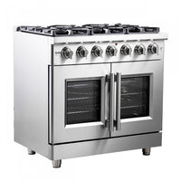 Forno Massimo 5.36 Cu. Ft. French Door Gas Range - FFSGS6439-36|Cuisinière à gaz Forno Massimo de 5,36 pi³ à portes françaises - FFSGS6439-36