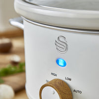Salton Swan Nordic 3.5 L Slow Cooker - SF17021WHTN|Mijoteuse Swan de 3,5 l de style nordique - SF17021WHTN