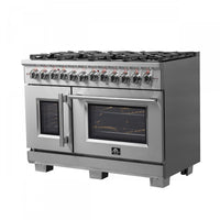 Forno Capriasca 6.58 Cu. Ft. French Door Dual Fuel Range - FFSGS6387-48|Cuisinière hybride Forno Capriasca de 6,58 pi³ à portes françaises - FFSGS6387-48