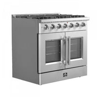 Forno Galiano 5.36 Cu. Ft. French Door Gas Range - FFSGS6444-36|Cuisinière à gaz Forno Galiano de 5,36 pi³ à portes françaises - FFSGS6444-36