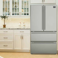 Forno Moena 19.2 Cu. Ft. French Door Refrigerator - FFRBI1820-36SB|Réfrigérateur Forno Moena de 19,2 pi³ à portes françaises - FFRBI1820-36SB