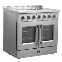 Forno Galiano 5.36 Cu. Ft. French Door Electric Range - FFSEL6917-36|Cuisinière électrique Forno Galiano de 5,36 pi³ à portes françaises - FFSEL6917-36