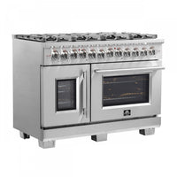 Forno Capriasca 6.58 Cu. Ft. French Door Dual Fuel Range - FFSGS6387-48|Cuisinière hybride Forno Capriasca de 6,58 pi³ à portes françaises - FFSGS6387-48