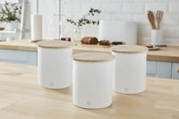 Salton Swan Nordic White Cannisters - Set of 3|Boîtes blanches Swan de style nordique - ensemble de 3