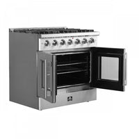 Forno Galiano 5.36 Cu. Ft. French Door Gas Range - FFSGS6444-36|Cuisinière à gaz Forno Galiano de 5,36 pi³ à portes françaises - FFSGS6444-36