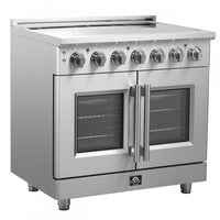 Forno Massimo 5.36 Cu. Ft. French Door Electric Range - FFSEL6955-36|Cuisinière électrique Forno Massimo de 5,36 pi³ à portes françaises - FFSEL6955-36
