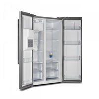 Forno Salerno 20 Cu. Ft. Side-by-Side Refrigerator with Water Dispenser - FFRBI1844-40SG|Réfrigérateur Forno Salerno de 20 pi³ à compartiments juxtaposés avec distributeur d'eau - FFRBI1844-40SG