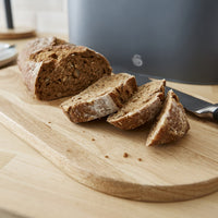 Salton Swan Nordic Bread Bin with Cutting Board - Grey|Boîte à pain Swan de style nordique avec planche à découper - grise