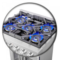 Forno Capriasca 4.32 Cu. Ft. French Door Gas Range - FFSGS6460-30|Cuisinière à gaz Forno Capriasca de 4,32 pi³ à portes françaises - FFSGS6460-30