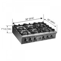Forno Spezia Alta Qualita 36" Pro Style 6-Burner Gas Cooktop - FCTGS5751-36|Surface de cuisson à gaz de style professionnel Forno Spezia Alta Qualita de 36 po à 6 brûleurs– FCTGS5751-36