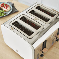 Salton Swan Nordic 4-Slice Toaster - ST14620WHTN|Grille-pain Swan à 4 tranches de style nordique - ST14620WHTN