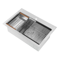 Ancona 30" Dual Mount Workstation Kitchen Sink - AN-33105