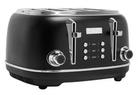 Haden Heritage 4-Slice Toaster - Black Chrome|Grille-pain Heritage de Haden à 4 tranches - chrome noir