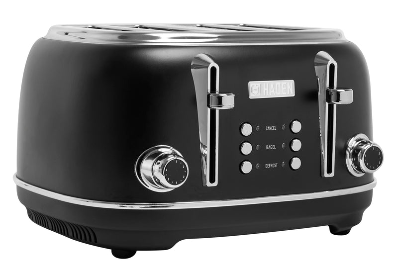 Haden Heritage 4-Slice Toaster - Black Chrome|Grille-pain Heritage de Haden à 4 tranches - chrome noir