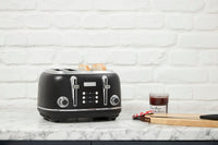 Haden Heritage 4-Slice Toaster - Black Chrome|Grille-pain Heritage de Haden à 4 tranches - chrome noir