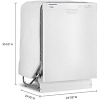 White Whirlpool Built-in Dishwasher - WDF332PAMW | WDF332PW