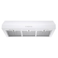 Ancona 36" Ducted Under Cabinet Range Hood - AN-18043WH