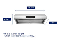 Hauslane 30-Inch Under Cabinet Stainless Steel Range Hood - UC-PS38SS-30|Hotte de cuisinière sous l'armoire Hauslane de 30 po en acier inoxydable - UC-PS38SS-30
