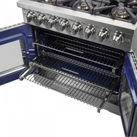 Forno Capriasca 5.36 Cu. Ft. French Door Dual Fuel Range - FFSGS6387-36|Cuisinière hybride Forno Capriasca de 5,36 pi³ à portes françaises - FFSGS6387-36