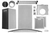 Hauslane 30-Inch Glass Canopy Island Range Hood - IS-200SS-30|Hotte de cuisinière pour îlot Hauslane de 30 po de style auvent en verre - IS-200SS-30