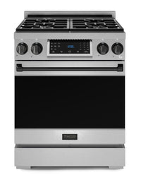 Gordon Ramsay Collection by Thor Kitchen 30" Freestanding Professional Gas Range with Tilt Panel Touch Control - RSG30-BLK|Cuisinière à gaz amovible de style professionnel collection Gordon Ramsay de Thor Kitchen de 30 po - RSG30-BLK