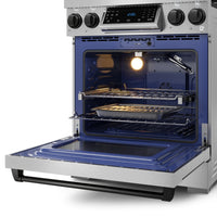 Gordon Ramsay Collection by Thor Kitchen 30" Freestanding Professional Gas Range with Tilt Panel Touch Control - RSG30-BLK|Cuisinière à gaz amovible de style professionnel collection Gordon Ramsay de Thor Kitchen de 30 po - RSG30-BLK