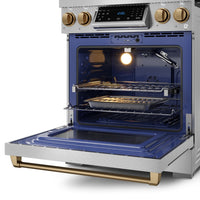 Gordon Ramsay Collection by Thor Kitchen 30" Freestanding Professional Gas Range with Tilt Panel Touch Control - RSG30-BRZ|Cuisinière à gaz amovible de style professionnel collection Gordon Ramsay de Thor Kitchen de 30 po - RSG30-BRZ