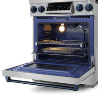 Gordon Ramsay Collection by Thor Kitchen 30" Freestanding Professional Gas Range with Tilt Panel Touch Control - RSG30-BLU|Cuisinière à gaz amovible de style professionnel collection Gordon Ramsay de Thor Kitchen de 30 po - RSG30-BLU