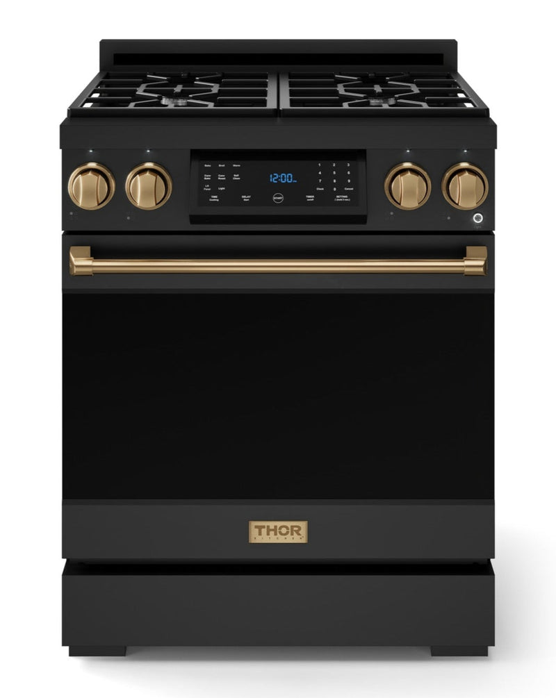 Gordon Ramsay Collection by Thor Kitchen 30" Freestanding Professional Gas Range with Tilt Panel Touch Control - RSG30B-BRZ|Cuisinière à gaz amovible de style professionnel collection Gordon Ramsay de Thor Kitchen de 30 po - RSG30B-BRZ