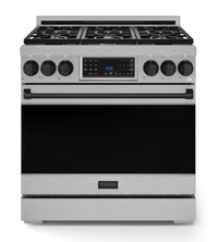 Gordon Ramsay Collection by Thor Kitchen 36" Freestanding Professional Gas Range with Tilt Panel Touch Control - RSG36-BLK|Cuisinière à gaz amovible de style professionnel collection Gordon Ramsay de Thor Kitchen de 36 po - RSG36-BLK