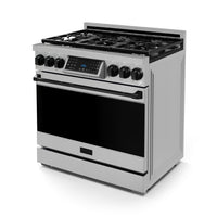 Gordon Ramsay Collection by Thor Kitchen 36" Freestanding Professional Gas Range with Tilt Panel Touch Control - RSG36-BLK|Cuisinière à gaz amovible de style professionnel collection Gordon Ramsay de Thor Kitchen de 36 po - RSG36-BLK