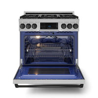 Gordon Ramsay Collection by Thor Kitchen 36" Freestanding Professional Gas Range with Tilt Panel Touch Control - RSG36-BLK|Cuisinière à gaz amovible de style professionnel collection Gordon Ramsay de Thor Kitchen de 36 po - RSG36-BLK
