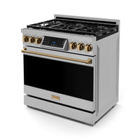Gordon Ramsay Collection by Thor Kitchen 36" Freestanding Professional Gas Range with Tilt Panel Touch Control - RSG36-BRZ|Cuisinière à gaz amovible de style professionnel collection Gordon Ramsay de Thor Kitchen de 36 po - RSG36-BRZ