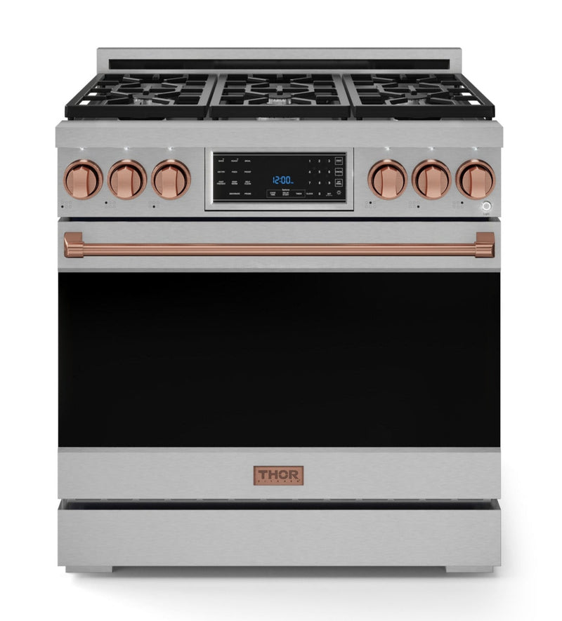 Gordon Ramsay Collection by Thor Kitchen 36" Freestanding Professional Gas Range with Tilt Panel Touch Control - RSG36-RSG|Cuisinière à gaz amovible de style professionnel collection Gordon Ramsay de Thor Kitchen de 36 po - RSG36-RSG