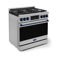 Gordon Ramsay Collection by Thor Kitchen 36" Freestanding Professional Gas Range with Tilt Panel Touch Control - RSG36-BLU|Cuisinière à gaz amovible de style professionnel collection Gordon Ramsay de Thor Kitchen de 36 po - RSG36-BLU