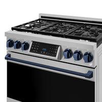Gordon Ramsay Collection by Thor Kitchen 36" Freestanding Professional Gas Range with Tilt Panel Touch Control - RSG36-BLU|Cuisinière à gaz amovible de style professionnel collection Gordon Ramsay de Thor Kitchen de 36 po - RSG36-BLU