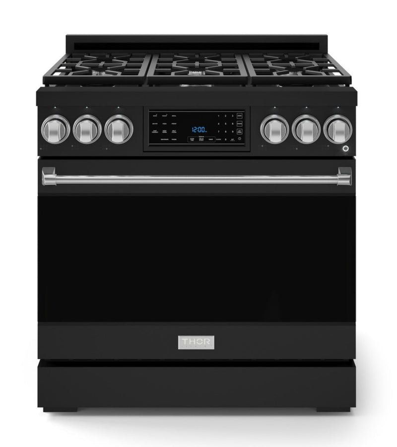 Gordon Ramsay Collection by Thor Kitchen 36" Freestanding Professional Gas Range with Tilt Panel Touch Control - RSG36B-SS|Cuisinière à gaz amovible de style professionnel collection Gordon Ramsay de Thor Kitchen de 36 po - RSG36B-SS