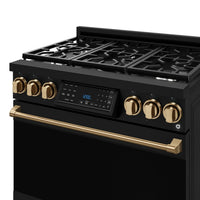 Gordon Ramsay Collection by Thor Kitchen 36" Freestanding Professional Gas Range with Tilt Panel Touch Control - RSG36B-BRZ|Cuisinière à gaz amovible de style professionnel collection Gordon Ramsay de Thor Kitchen de 36 po - RSG36B-BRZ