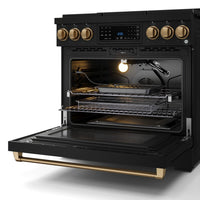 Gordon Ramsay Collection by Thor Kitchen 36" Freestanding Professional Gas Range with Tilt Panel Touch Control - RSG36B-BRZ|Cuisinière à gaz amovible de style professionnel collection Gordon Ramsay de Thor Kitchen de 36 po - RSG36B-BRZ