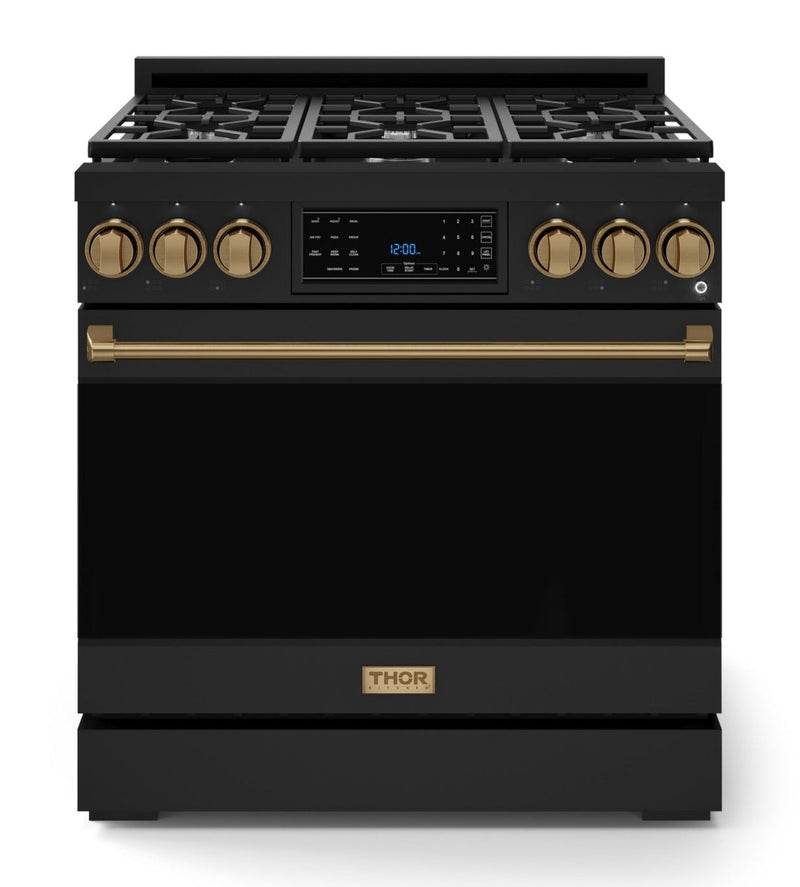 Gordon Ramsay Collection by Thor Kitchen 36" Freestanding Professional Gas Range with Tilt Panel Touch Control - RSG36B-BRZ|Cuisinière à gaz amovible de style professionnel collection Gordon Ramsay de Thor Kitchen de 36 po - RSG36B-BRZ