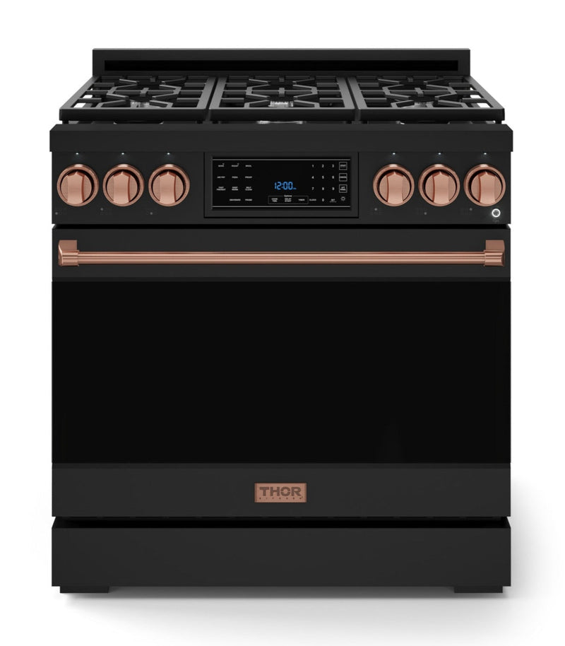 Gordon Ramsay Collection by Thor Kitchen 36" Freestanding Professional Gas Range with Tilt Panel Touch Control - RSG36B-RSG|Cuisinière à gaz amovible de style professionnel collection Gordon Ramsay de Thor Kitchen de 36 po - RSG36B-RSG
