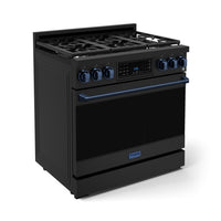 Gordon Ramsay Collection by Thor Kitchen 36" Freestanding Professional Gas Range with Tilt Panel Touch Control - RSG36B-BLU|Cuisinière à gaz amovible de style professionnel collection Gordon Ramsay de Thor Kitchen de 36 po - RSG36B-BLU