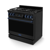 Gordon Ramsay Collection by Thor Kitchen 36" Freestanding Professional Gas Range with Tilt Panel Touch Control - RSG36B-BLU|Cuisinière à gaz amovible de style professionnel collection Gordon Ramsay de Thor Kitchen de 36 po - RSG36B-BLU