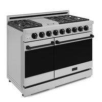 Gordon Ramsay Collection by Thor Kitchen 48" Freestanding Professional Gas Range - RSG48E-BLK|Cuisinière à gaz amovible de style professionnel collection Gordon Ramsay de Thor Kitchen de 48 po - RSG48E-BLK