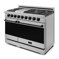 Gordon Ramsay Collection by Thor Kitchen 48" Freestanding Professional Gas Range - RSG48E-BLK|Cuisinière à gaz amovible de style professionnel collection Gordon Ramsay de Thor Kitchen de 48 po - RSG48E-BLK