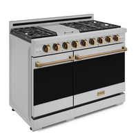 Gordon Ramsay Collection by Thor Kitchen 48" Freestanding Professional Gas Range - RSG48E-BRZ|Cuisinière à gaz amovible de style professionnel collection Gordon Ramsay de Thor Kitchen de 48 po - RSG48E-BRZ