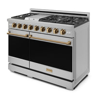 Gordon Ramsay Collection by Thor Kitchen 48" Freestanding Professional Gas Range - RSG48EB-BRZ|Cuisinière à gaz amovible de style professionnel collection Gordon Ramsay de Thor Kitchen de 48 po - RSG48EB-BRZ