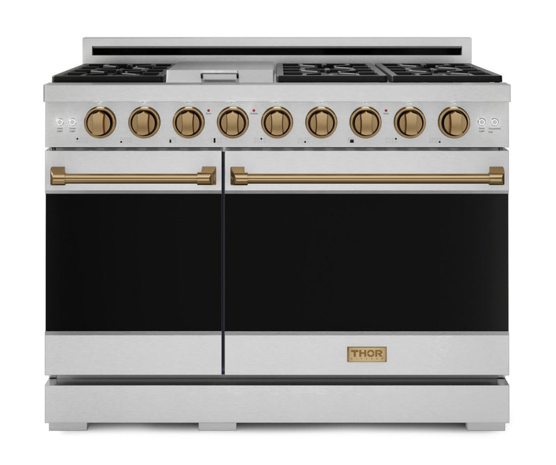 Gordon Ramsay Collection by Thor Kitchen 48" Freestanding Professional Gas Range - RSG48E-BRZ|Cuisinière à gaz amovible de style professionnel collection Gordon Ramsay de Thor Kitchen de 48 po - RSG48E-BRZ
