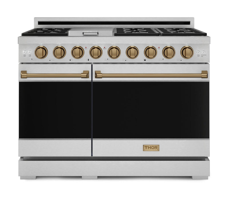 Gordon Ramsay Collection by Thor Kitchen 48" Freestanding Professional Gas Range - RSG48EB-BRZ|Cuisinière à gaz amovible de style professionnel collection Gordon Ramsay de Thor Kitchen de 48 po - RSG48EB-BRZ