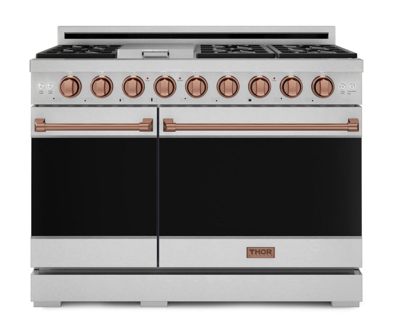 Gordon Ramsay Collection by Thor Kitchen 48" Freestanding Professional Gas Range - RSG48E-RSG|Cuisinière à gaz amovible de style professionnel collection Gordon Ramsay de Thor Kitchen de 48 po - RSG48E-RSG